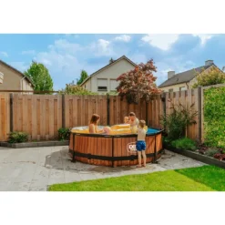 Exit Toys Piscine Wood 300 X 76 Avec Pompe Filtrante- Bouées Jeux Gonflables Et Piscines