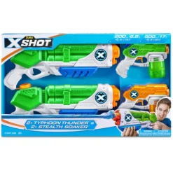 Zuru Pistolets X Shot Typhoon Thunder Et Stealth Soaker- Pistolets À Eau