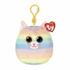 TY Peluches Porte-clés|Porte-clés Chat Arc-En-Ciel - 8 Cm