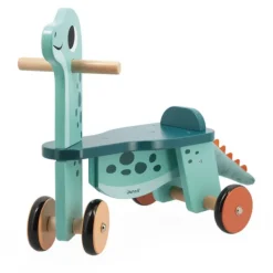 Janod Porteur Dinosaure Portosaurus En Bois- Porteurs & Jouets À Bascules