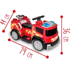 SUN and SPORT Porteur Electrique Bebe Camion De Pompier- Porteurs & Jouets À Bascules