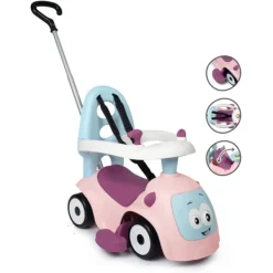 Smoby Porteur Maestro Balade Rose 3 En 1- Porteurs & Jouets À Bascules