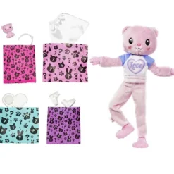 Mattel Barbie Et Poupées Mannequin|Poupee Barbie Cutie Reveal Ourson Rose