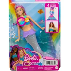 Mattel Barbie Et Poupées Mannequin|Poupee Barbie Dreamtopia - Sirene Lumieres De Reve