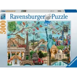 Ravensburger Autres Puzzles|Puzzle 5000 Pieces - Carte Postale Des Monuments