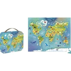Janod Puzzles Enfants De 50 À 249 Pièces|Puzzle 100 Pieces - Monde