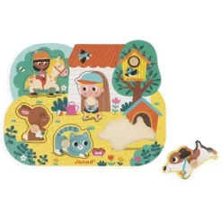 Janod Puzzle Bébé / Enfant|Puzzle 6 Pieces Animaux