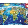 Educa Puzzle 1500 À 3000 Pièces|Puzzle 2000 Pieces, Les Reperes Mondiaux