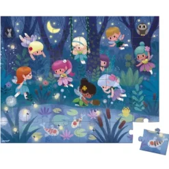 Janod Puzzle Bébé / Enfant|Puzzle Les Fees Et Les Nenuphars 36 Pieces