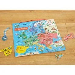 Janod Autres Puzzles|Puzzle Magnetique Carte De L'Europe