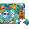 Janod Puzzle Bébé / Enfant|Puzzle Tactile 20 Pieces Les Animaux De La Foret