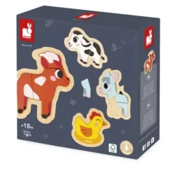 Janod Puzzles Bois|Puzzles Evolutifs Animaux De La Ferme