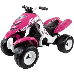Smoby Quad Electronique X Power Carbone - 2 Roues Motrices - Autonomie Batterie 2 Heures - 6V- Quads Électriques