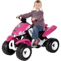 Smoby Quad Electronique X Power Carbone - 2 Roues Motrices - Autonomie Batterie 2 Heures - 6V- Quads Électriques