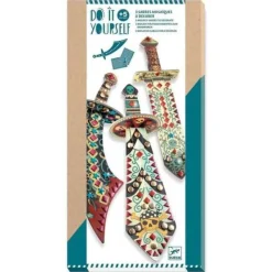 Djeco Sabres Mosaiques A Décorer- Mosaïque, Sable Et Paillettes