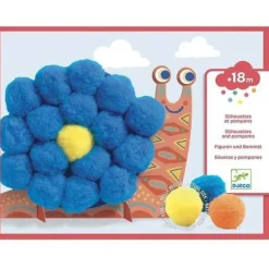 Djeco Silhouettes Et Pompons- Mosaïque, Sable Et Paillettes