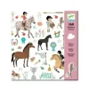 Djeco Stickers Chevaux- Découpage, Collage, Pliage