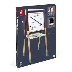 Janod Tableau Reglable En Bois Ardoise Et Magnetique - Marron- Tableaux, Ardoises