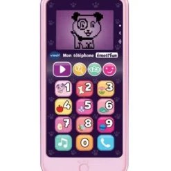 VTech Ordinateurs Et Jeux Interactifs|Telephone Educatif Emoti'Fun Rose