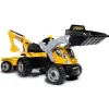 Smoby Tracteur A Pedales Builder Max Avec Remorque- Tracteurs À Pédales