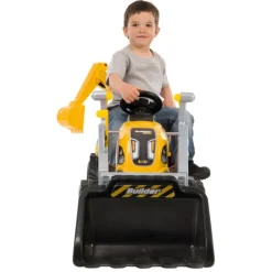 Smoby Tracteur A Pedales Builder Max Avec Remorque- Tracteurs À Pédales