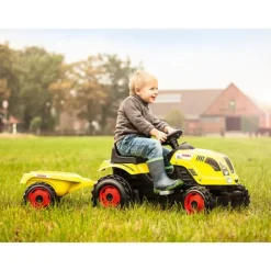 Smoby Tracteur Farmer Xl Claas + Remorque- Tracteurs À Pédales