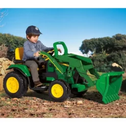 Peg Perego Tracteur John Deere Loader 12V Avec Pelleteuse- Voitures Électriques