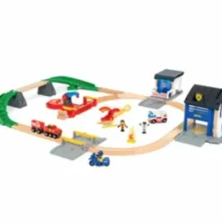 WOOD N PLAY Trains Et Circuits|Train Avec 2 Wagons Et Gare
