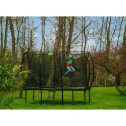 Exit Toys Trampolines|Trampoline Enterre Silhouette 2,44 M Avec Filet Vert