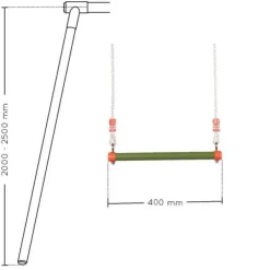 Soulet Trapeze En Metal Pour Portique- Balancoires Et Portiques
