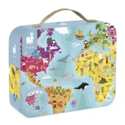Janod Puzzles Enfants De 50 À 249 Pièces|Valisette Puzzle Planete Bleue 208 Pieces